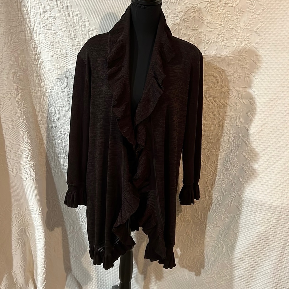 Exclusively Misook long cardigan, size medium